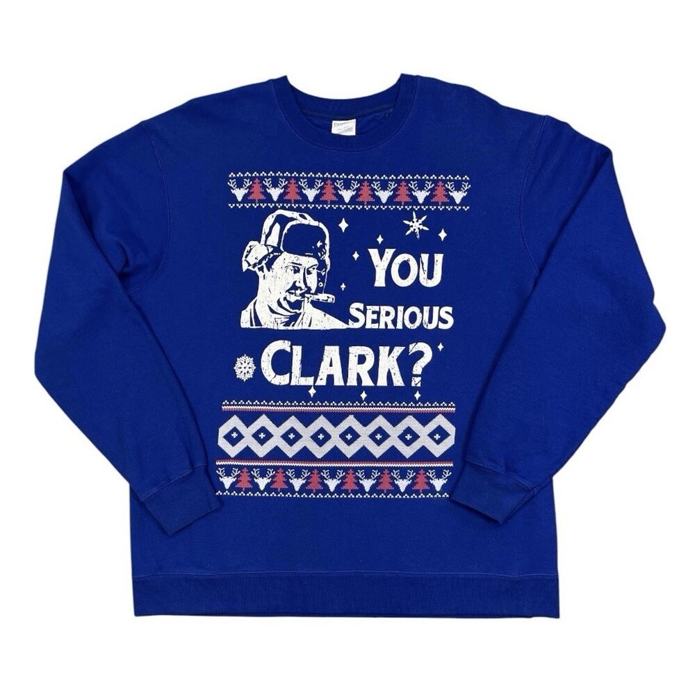 You Serious Clark? National Lampoon’s Christmas Vacation Sweatshirt Blue Size XL